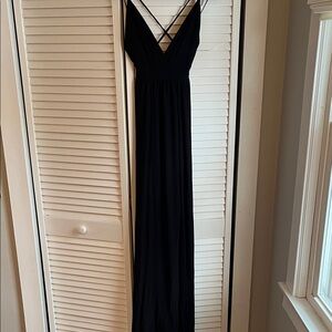 Windsor Black Strappy Maxi Dress